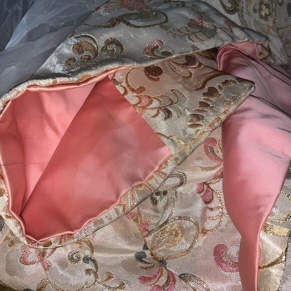 1960s Vintage Sara Fredricks Pink/Ivory 2 Piece Gown & Overcoat, Sz 4/6 *Read - Picture 9 of 12